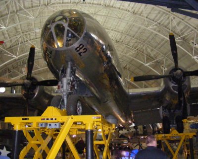 This Boeing B-29 Superfortress, known as the Enola Gay, dropped an atomic bomb on Hiroshima, Japan, on Aug. 6, 1945.  Image: YTTwebzine